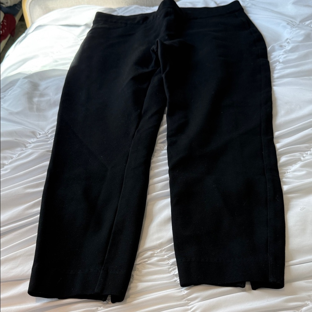 SPANX Black Dress Pants Thick Comfy Waistband Faux Pockets Flattering XL
